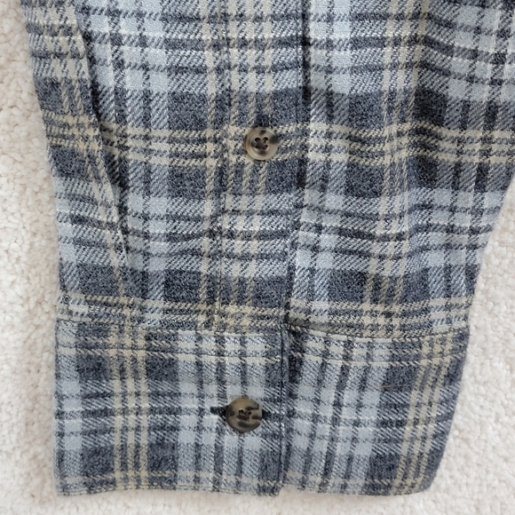 14th & Union Trim Fit Stretch Grindle Black & Gray Beck Plaid Shirt Sz 2XL NEW - Picture 5 of 10